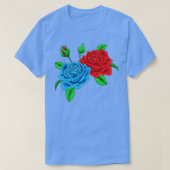 Thin Blue Red Line für Polizeiunterstützende Männe T-Shirt (Design vorne)