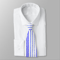 Thin Blue Speckled Vertical Line Muster Neck Tie