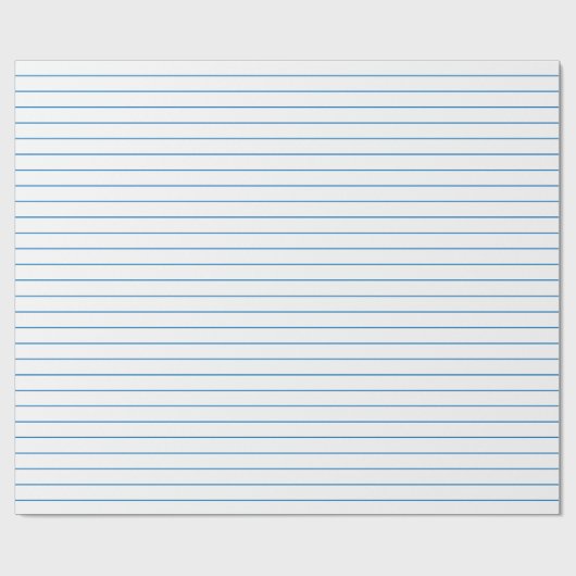 Thin Blue Stripes auf weißem Party oder Weihnachte Geschenkpapier (Flach)