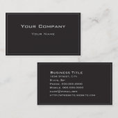 Thin Border Black Simple Corporate Business Card Visitenkarte (Vorne/Hinten)