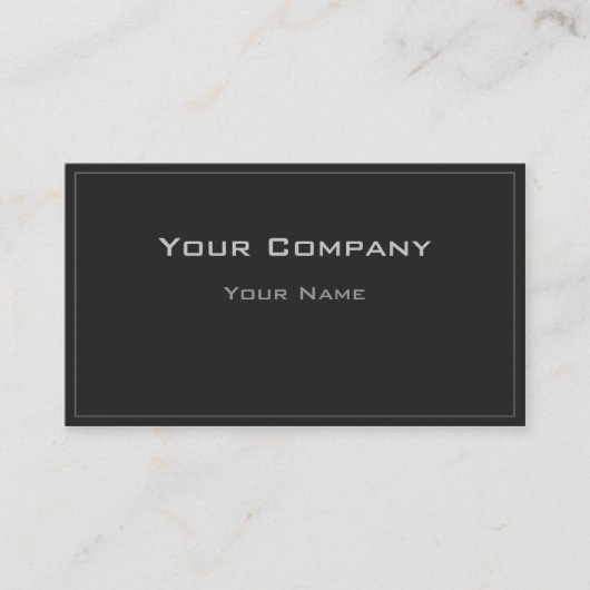 Thin Border Black Simple Corporate Business Card Visitenkarte (Vorderseite)