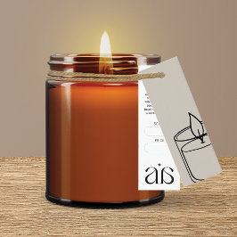Thin Candle Produkt Jar Price Hang Tag Card