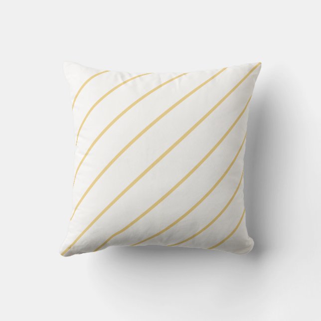 Thin Diagonal Light Yellow Kissen (Rückseite)