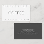 Thin Double Number Loyalty Coffee Punch Card Treuekarte (Vorne/Hinten)