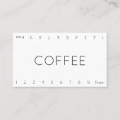 Thin Double Number Loyalty Coffee Punch Card Treuekarte (Vorderseite)