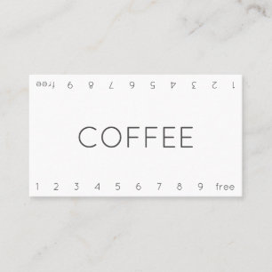 Thin Double Number Loyalty Coffee Punch Card Treuekarte