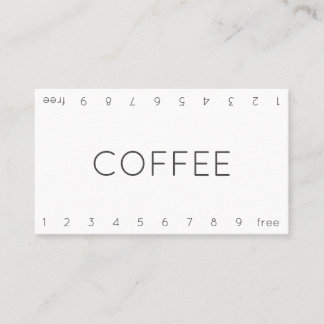 Thin Double Number Loyalty Coffee Punch Card Treuekarte