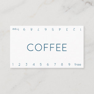 Thin Double Number Loyalty Coffee Punch Card Treuekarte