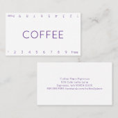 Thin Double Number Loyalty Coffee Punch Card Treuekarte (Vorne/Hinten)