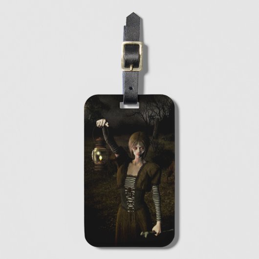 Thin female carrying lamp gepäckanhänger (Vorderseite Vertikal)