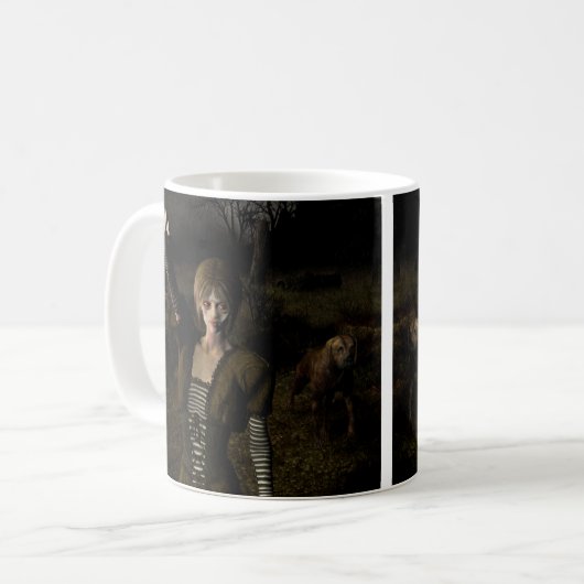 Thin female carrying lamp kaffeetasse (Vorderseite Links)