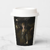 Thin female carrying lamp pappbecher (Vorderseite)