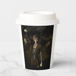 Thin female carrying lamp pappbecher