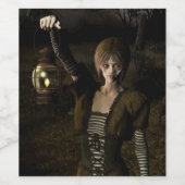 Thin female carrying lamp weinetikett (Einzelnes Label)