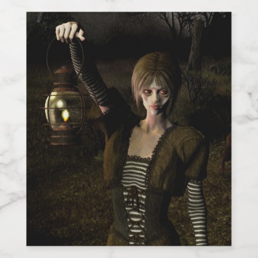 Thin female carrying lamp weinetikett (Einzelnes Label)