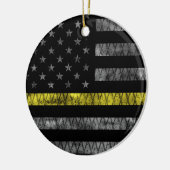 Thin-Gelbe Linie-Markierung für den Dispatcher Keramik Ornament (Links)