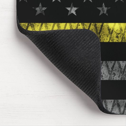 Thin-Gelbe Linie-Markierung für den Dispatcher Mousepad (Ecke)