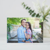 Thin Gerahmtes Foto - 3x5 Ändern Sie unser Datum Einladung (Stehend Vorderseite)