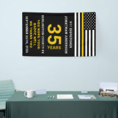 Thin Gold Line 911 Dispatcher Retirement Party Banner (Messeveranstaltung)