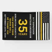 Thin Gold Line 911 Dispatcher Retirement Party Banner (Horizontal)
