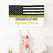 Thin Gold Line 911 Police Dispatcher Party Banner (Insitu)