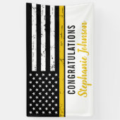 Thin Gold Line 911 Police Dispatcher Party Banner (Vertikal)