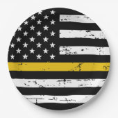 Thin Gold Line 911 Police Dispatcher Party Pappteller (Vorderseite)