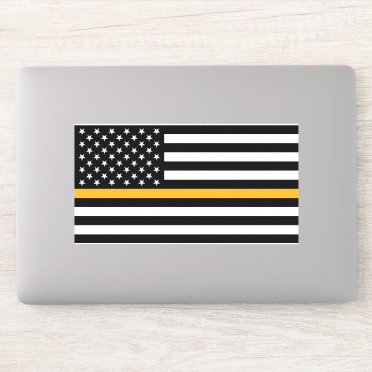 Thin Gold Line Dispatch 8" Vinyl Laptop Sticker (Computer)