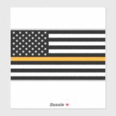 Thin Gold Line Dispatch 8" Vinyl Laptop Sticker (Blatt)