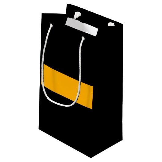 Thin Gold Line Dispatch Kleine Geschenktasche Geschenktüte (Rückseite Schrägansicht)