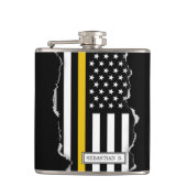 Thin Gold Line Dispatch USA Flag Torout Look Flachmann (Vorderseite)