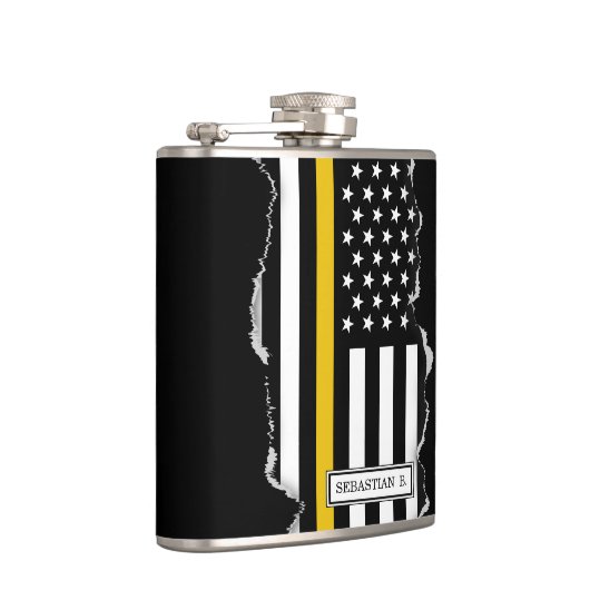 Thin Gold Line Dispatch USA Flag Torout Look Flachmann (Rechts)