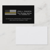 Thin Gold Line Dispatcher American Flag Visitenkarte (Vorne/Hinten)