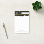 Thin Gold Line Dispatcher Style American Flag Post-it Klebezettel (Büro)