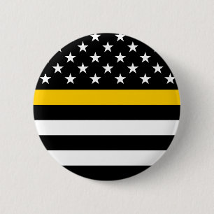 Thin Gold Line Flagge (Vereinigte Staaten) Button
