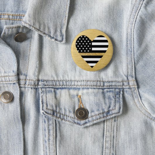 Thin Gold Line Glitzer Herz Button (Beispiel)