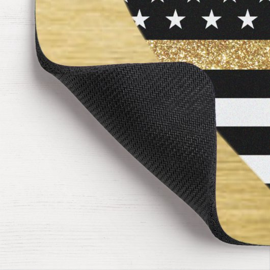 Thin Gold Line Glitzer Herz Mousepad (Ecke)