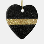 Thin Gold Line Glitzer Keramik Ornament (Rechts)