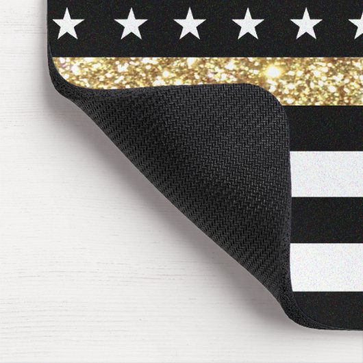 Thin Gold Line Glitzer Mousepad (Ecke)