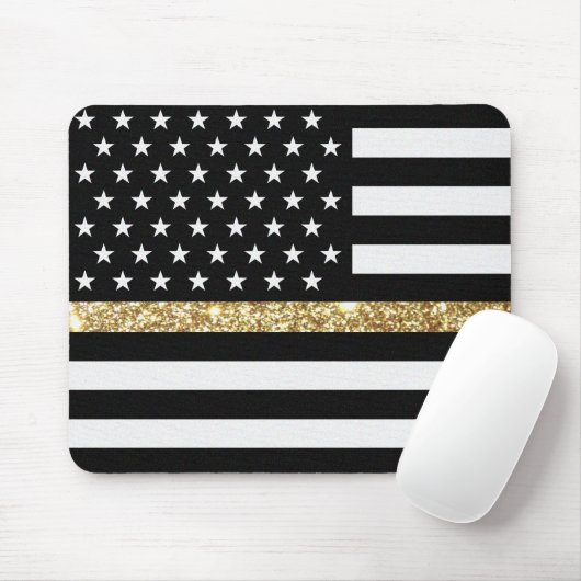 Thin Gold Line Glitzer Mousepad (Mit Mouse)