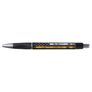 Thin Gold Line Grunge Flag Dispatcher Pen Kugelschreiber