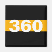 Thin Gold Line Personalisiertes Abzeichen Nummer M Magnet (Vorne)