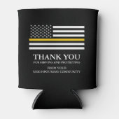 Thin Gold Line Police Dispatch Patriotic Vielen Da Dosenkühler (Vorderseite)