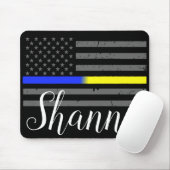 Thin Gold Line, Police Dispatcher Mouse Pad Mousepad (Mit Mouse)