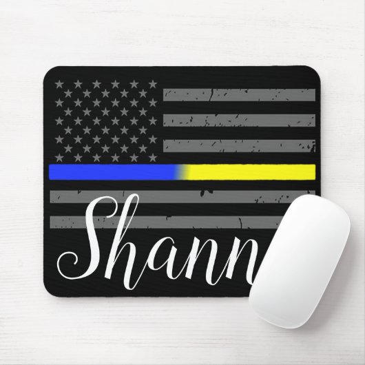 Thin Gold Line, Police Dispatcher Mouse Pad Mousepad (Mit Mouse)