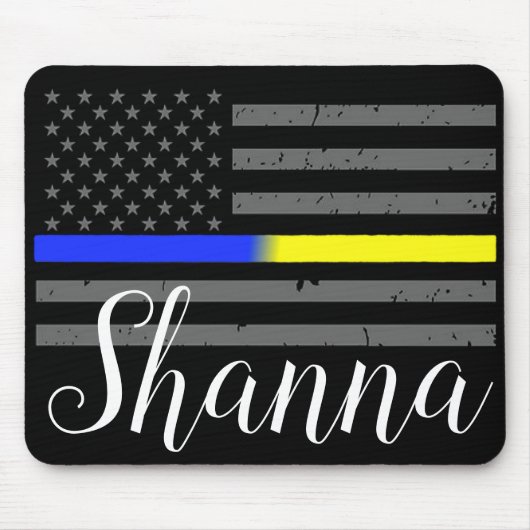Thin Gold Line, Police Dispatcher Mouse Pad Mousepad (Vorne)