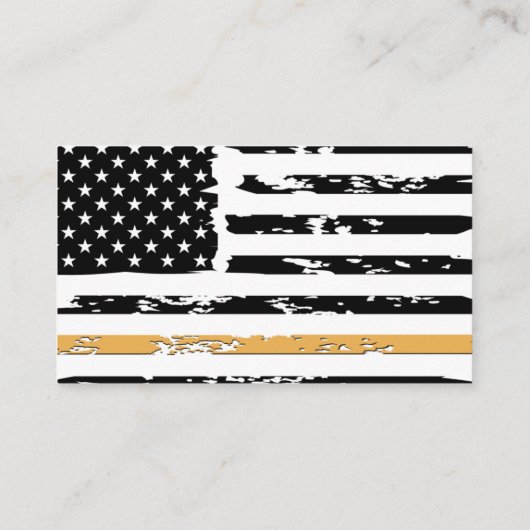 Thin Golden Line 911 Dispatch Custom Visitenkarte (Rückseite)