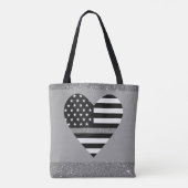 Thin Gray Glitzer Line Tasche (Rückseite)