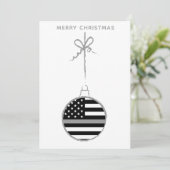 Thin Gray Line Christmas Correctional Officer Feiertagskarte (Stehend Vorderseite)