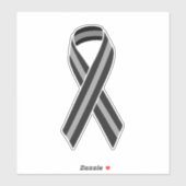 Thin Gray Line Ribbon Aufkleber (Blatt)